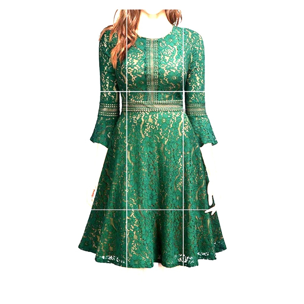 Vintage Lace Dress with Bell Sleeves
